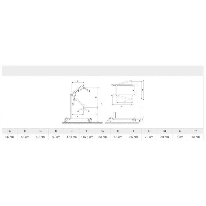 Steel Patient Lift Hydraulic Model Small Size