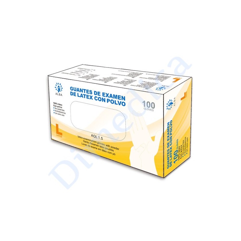 copy of Latex gloves with powder - box of 100 units ALBA Brand