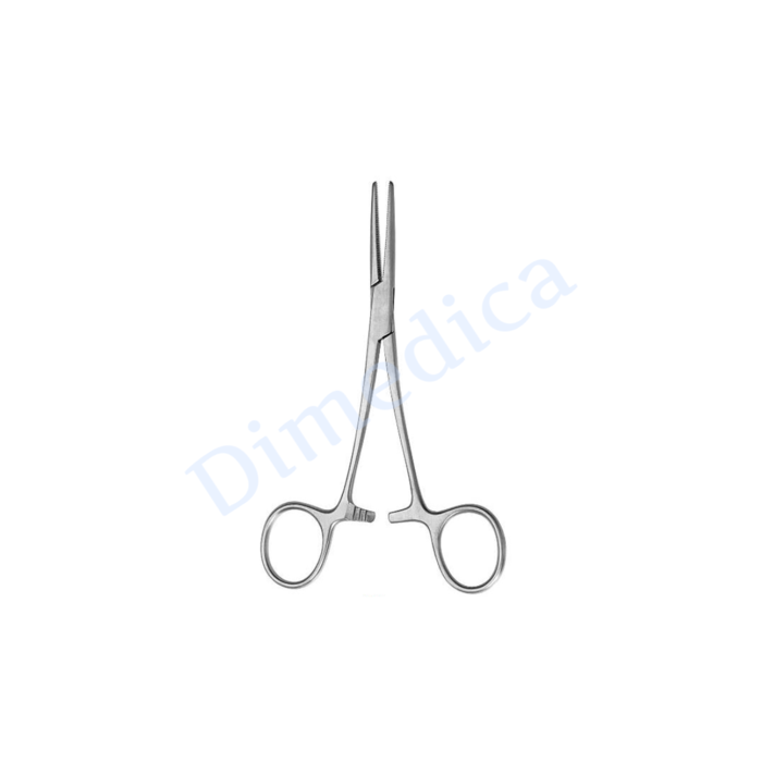 Pinça Crile, 14 cm, Curva e Dentada